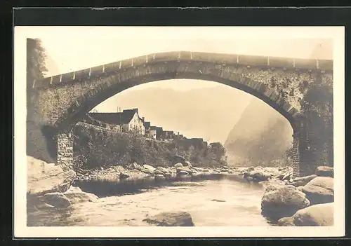 AK Bignasco, Flusspartie mit Brücke