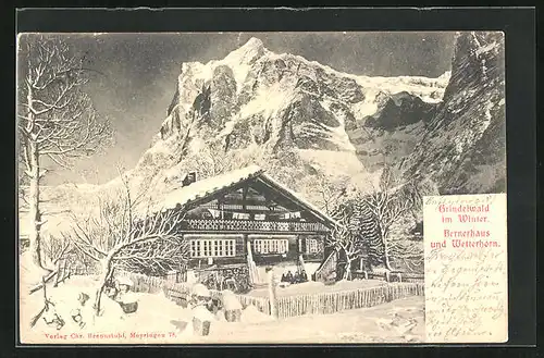 AK Grindelwald, Bernerhaus und Wetterhorn