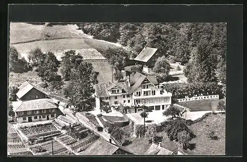 AK Wilen a. Sarnersee, Hotel Wilerbad aus der Vogelschau