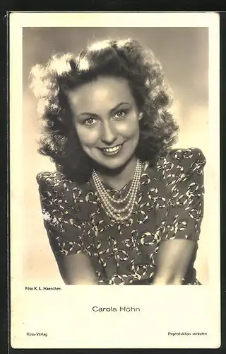 AK Schauspielerin Carola Höhn mit reizendem Lächeln