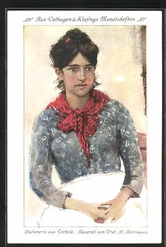 AK Velhagen & Klasings Monatshefte, Bildnis einer Italienerin aus Torbole, Zeitung