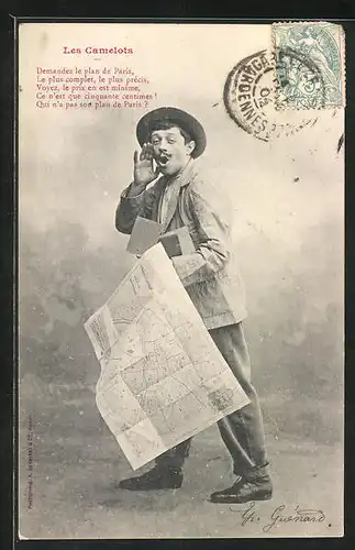 AK Zeitungshändler preist die neueste Ausgabe an