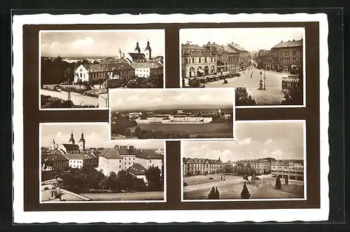 AK Uh. Hradiste, Gebäudeansichten, Stadtplatz, Gesamtansicht