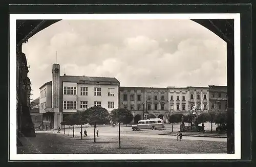 AK Freiberg im Ostsudetengau, Monument auf dem Hauptplatz