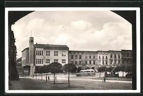 AK Freiberg, Autobus auf dem Hauptplatz