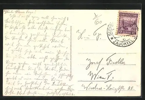 AK Novy Jicin, Generalansicht der Stadt, Blick zur Kirche