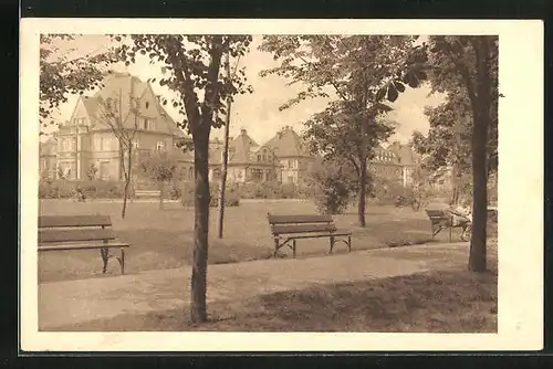 AK Gross-Ostrau, Parkanlagen am Villenviertel