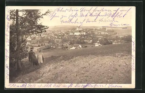 AK Wagstadt, Ausblick vom Richterwäldchen