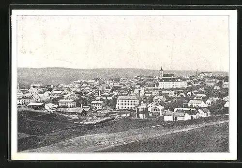 AK Wagstadt im Sudetenland, Generalansicht der Stadt