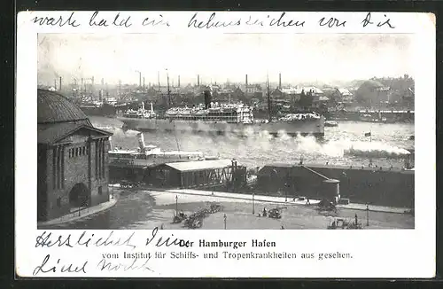 AK Hamburg, Gesamtansicht vom Hafen