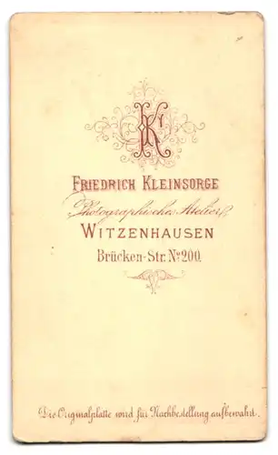 Fotografie Friedrich Kleinsorge, Witzenhausen, Brücken-Strasse 200, Portrait hübsches Kind im Kleid