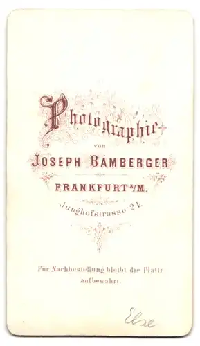 Fotografie Joseph Bamberger, Frankfurt / Main, Junghofstr. 24, Brünettes Mädchen mit Haarreif und Halskette