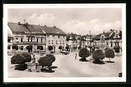 AK Votice u Tabora, Ortspartie mit Hotel Filipek