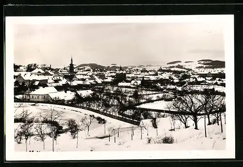 AK Votice, Teilansicht im Schnee