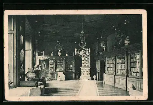 AK Beneschau / Benesov, Zamek Konopiste, Knihovna