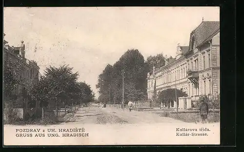 AK Ung. Hradisch, Blick in die Kollár-Strasse