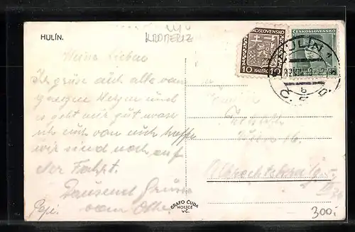 AK Hulín, Radnice, Hostinec u Zavrelu