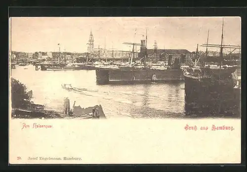 AK Hamburg, Hafen, Dampfer am Kaiserquai