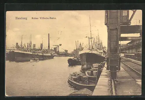 AK Hamburg, Kaiser Wilhelm-Hafen, Passagierschiffe