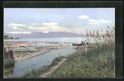 Künstler-AK Photochromie Nr. 3032: Nonnenhorn, Ufer vom Bodensee