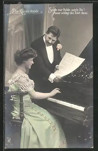 Foto-AK RPH Nr. 2420 /3: Die Klavierstunde