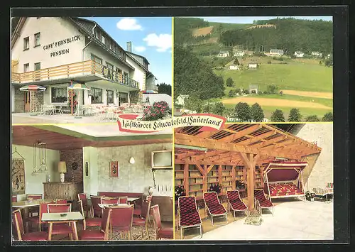 AK Schwalefeld-Willingen /Hochsauerland, Café und Pension Fernblick