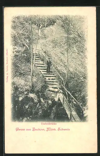 AK Buckow /Märk. Schweiz, Teufelsbrücke