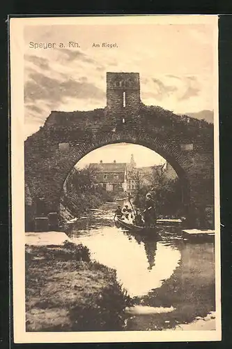 AK Speyer a. Rh., Am Riegel