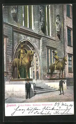 AK Bremen, Harjes Ritter, Rathaus Süd-Portal