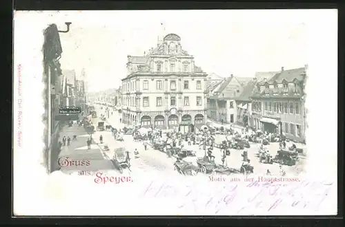AK Speyer, Motiv aus der Hauptstrasse