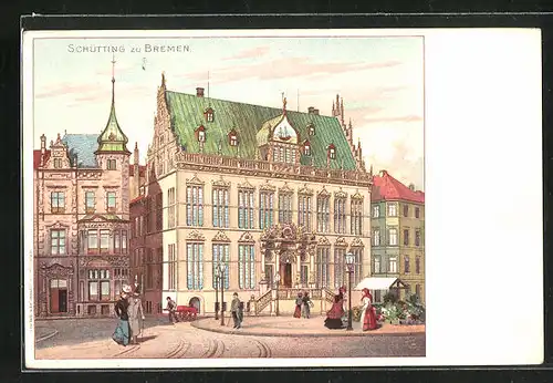 Lithographie Bremen, Schütting zu Bremen