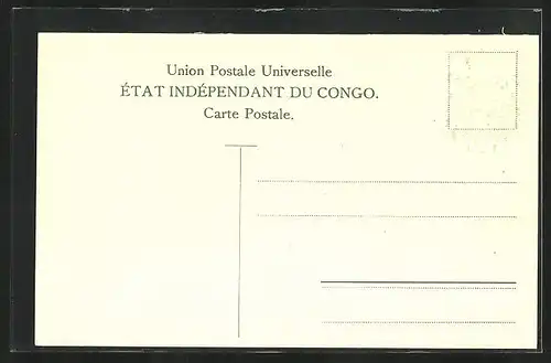 Künstler-AK Congo, Briefmarken & Wappen