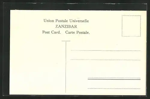 Künstler-AK Sansibar, Briefmarken und Wappen