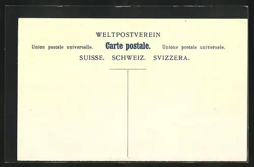 Künstler-AK Schweiz, Briefmarken und Wappen
