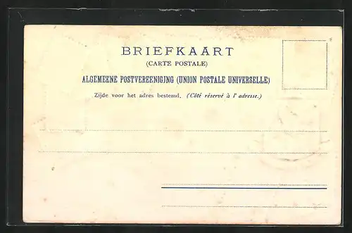 Präge-AK Niederlande, Briefmarken und Wappen