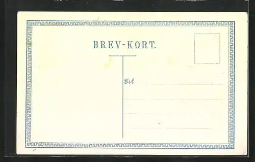 AK Dänemark /Danmark, Briefmarken, Wappen und Landkarte von Mitteleuropa