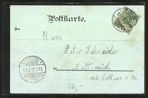 Lithographie Köln a. Rh., Hohenstaufenring, St. Aposteln, Kaiser Wilhelmring