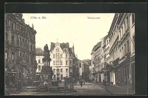 AK Köln a. Rh., Strassenpartie am Waidmarkt