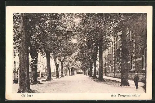 AK Geldern, Strassenpartie am Progymnasium