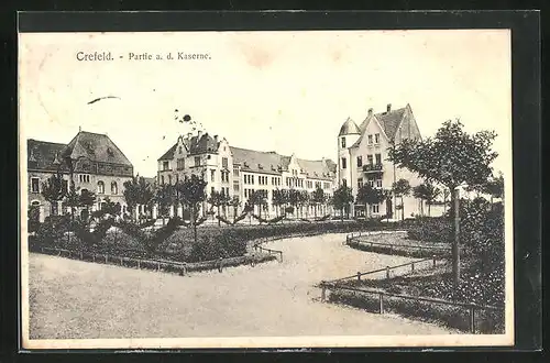 AK Krefeld, Partie a. d. Kaserne