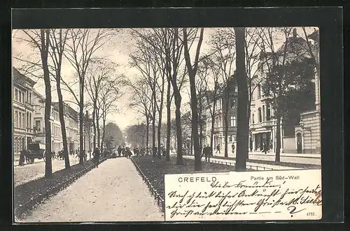 AK Krefeld, Partie am Süd-Wall