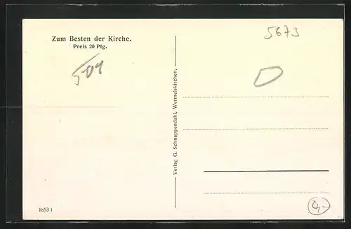 AK Burscheid, Innenansicht der Kath. Pfarrkirche