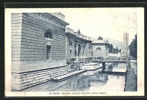 AK La Spezia, Ingresso principale Arsenale e Canale Lagora