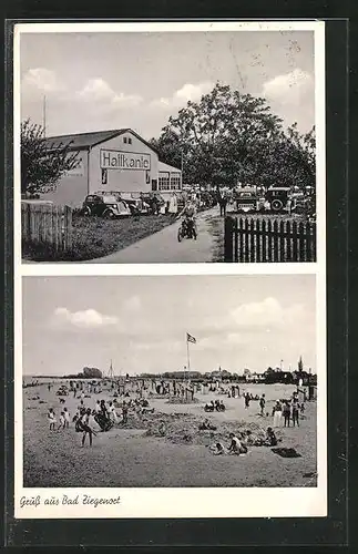 AK Bad Ziegenort, Gasthaus zur Haffkante, Strand