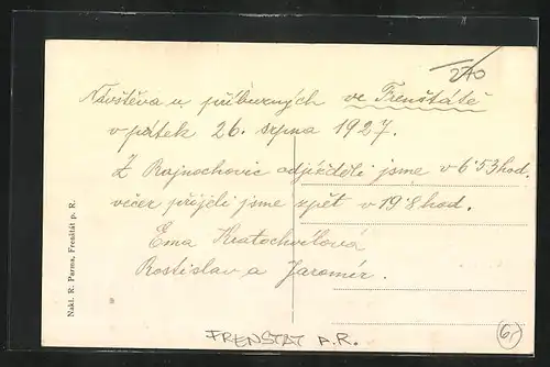 AK Frenstat p. R., Namesti