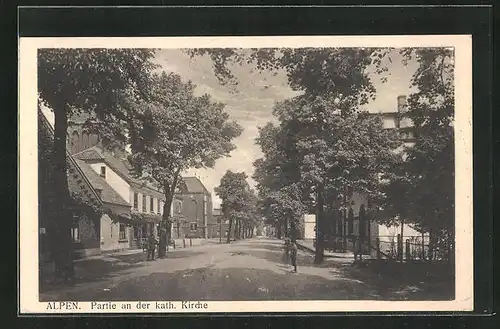 AK Alpen, Partie an der kath. Kirche