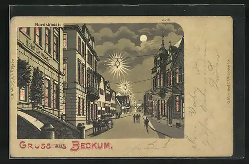 Lithographie Beckum, Hôtel Samson an der Nordstrasse