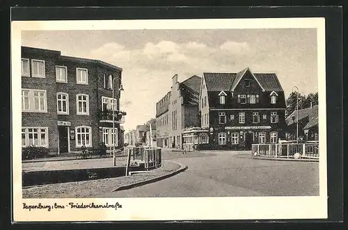 AK Papenburg /Ems, Friederikenstrasse mit Hotel Deutsches Haus