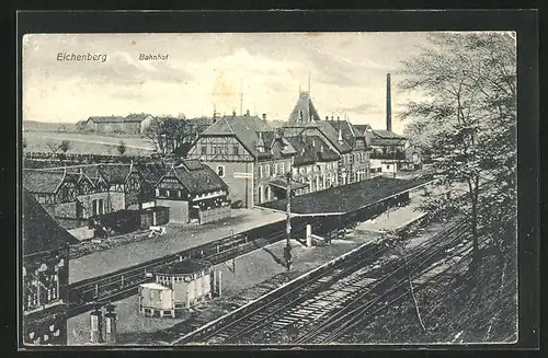 AK Eichenberg, Bahnhof mit Rangiergleisen