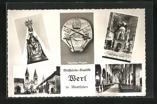 AK Werl, Wallfahrts-Basilika, Päpstliches Wappen